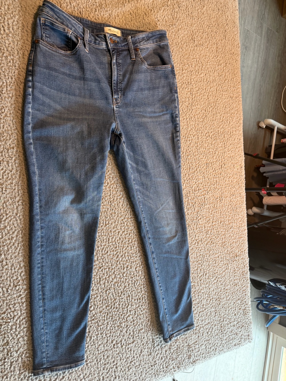 Madewell High-Rise Skinny Jeans in Blue Wash